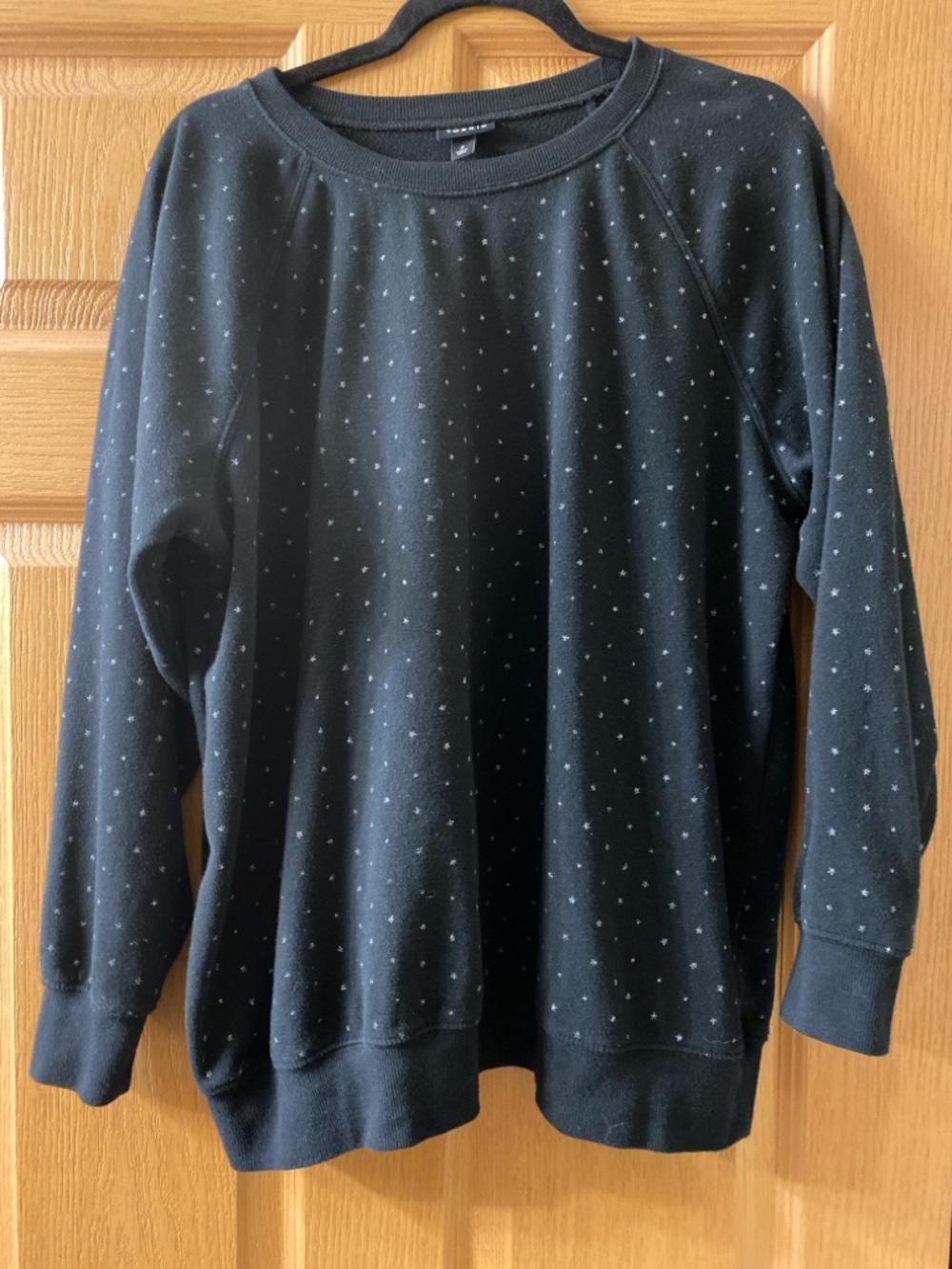 torrid Black Sweatshirt with Tiny Sparkle Print